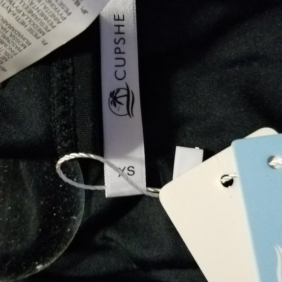 NWT Cupshe Sexy Black OnePiece Swim Bathing Suit with Cut Outs XS - Picture 10 of 11